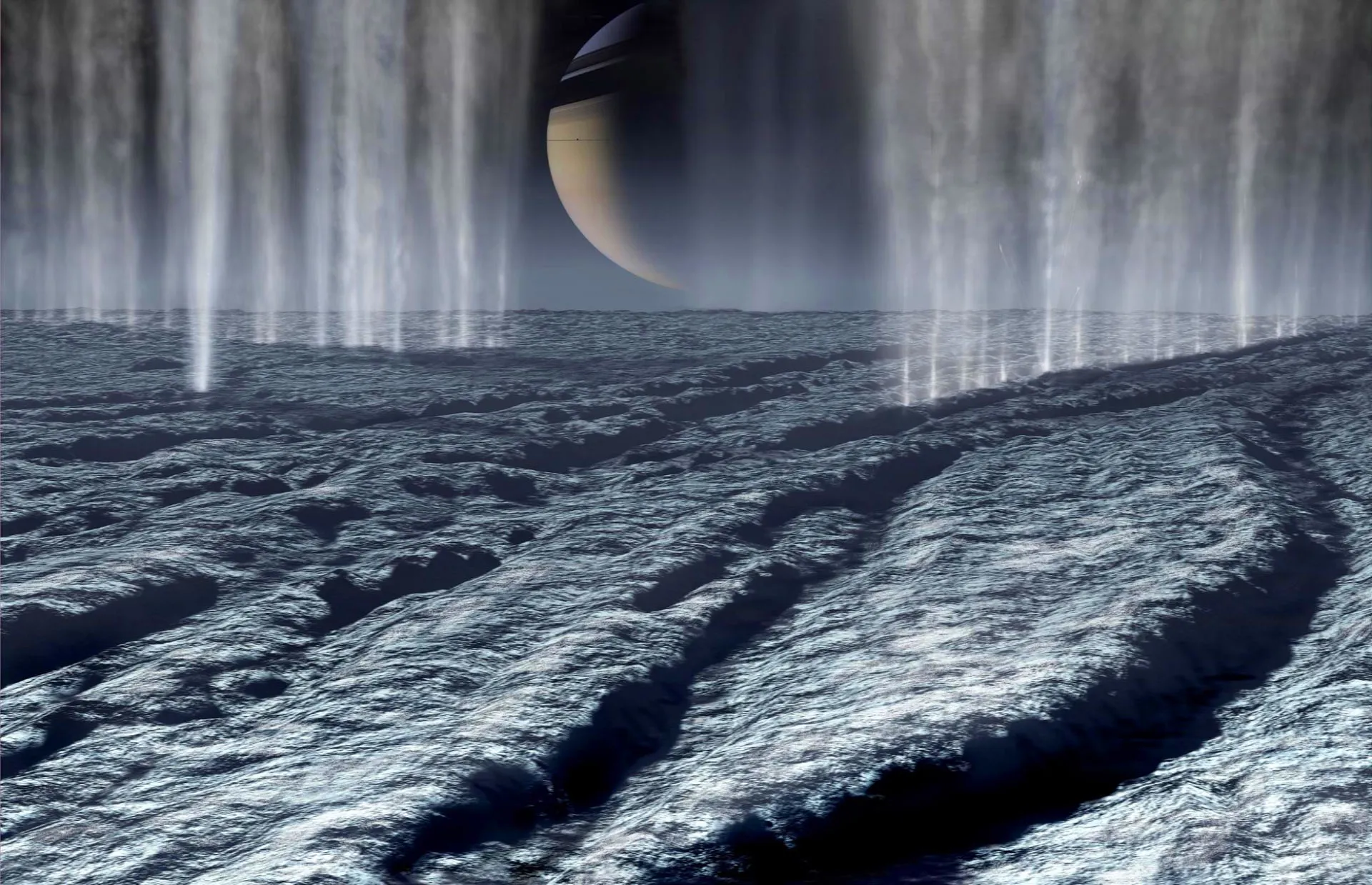 Enceladus i jego gejzery. Jak sondy mogą wypatrzyć ślady życia