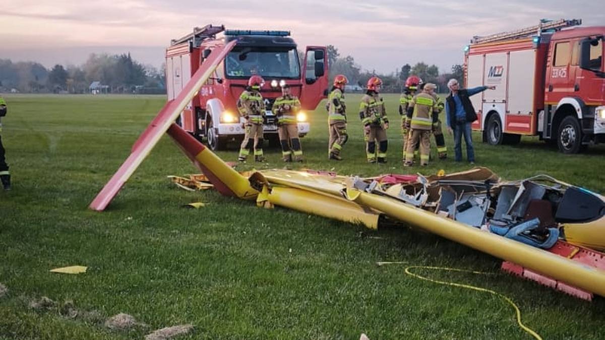 Tragiczny wypadek szybowca w Pruszczu Gdańskim. Pilot nie przeżył