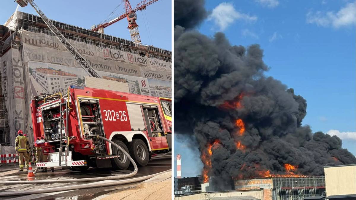 Kłęby dymu nad Białymstokiem. Trwa akcja gaśnicza w centrum miasta