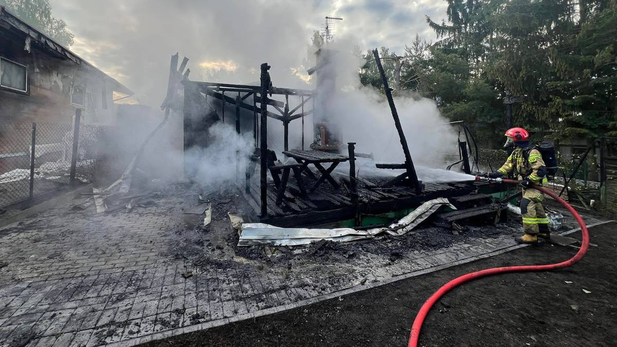 Pożar domku letniskowego w powiecie konińskim. Jedna ofiara śmiertelna